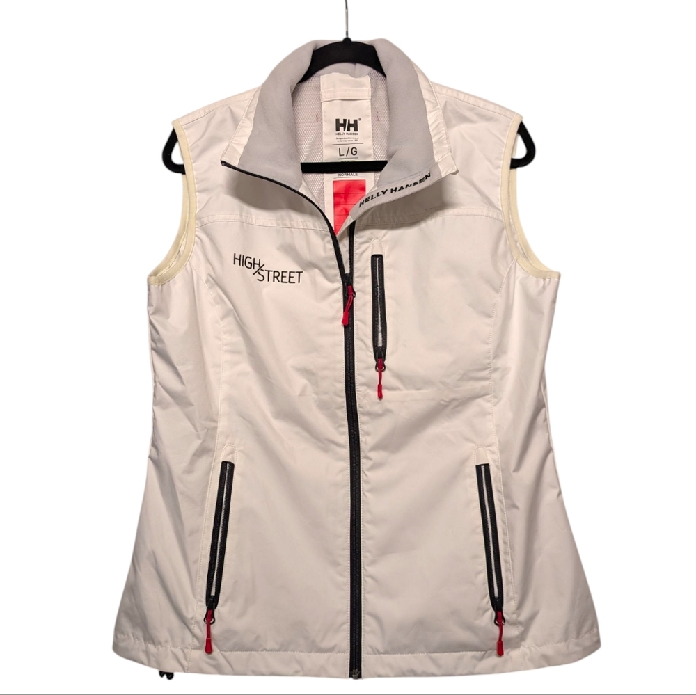 Helly Hansen Crew Vest | Women’s L | White Windproof Water-Resistant Softshell